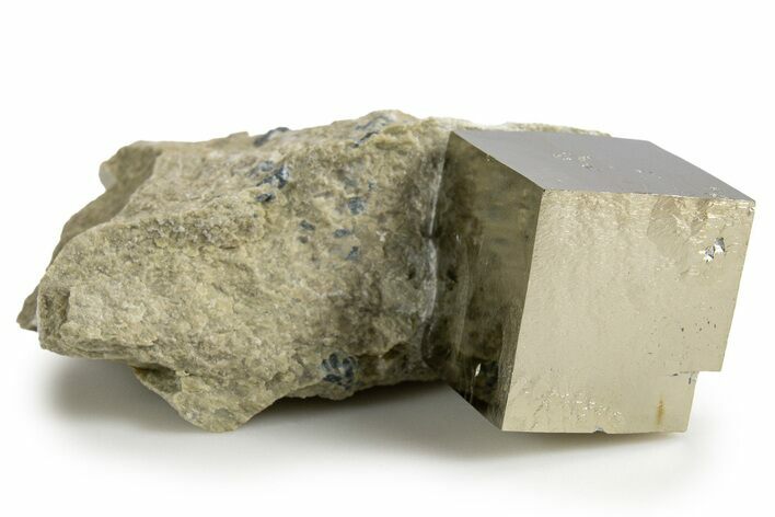 Natural Pyrite Cube In Rock - Navajun, Spain #322151